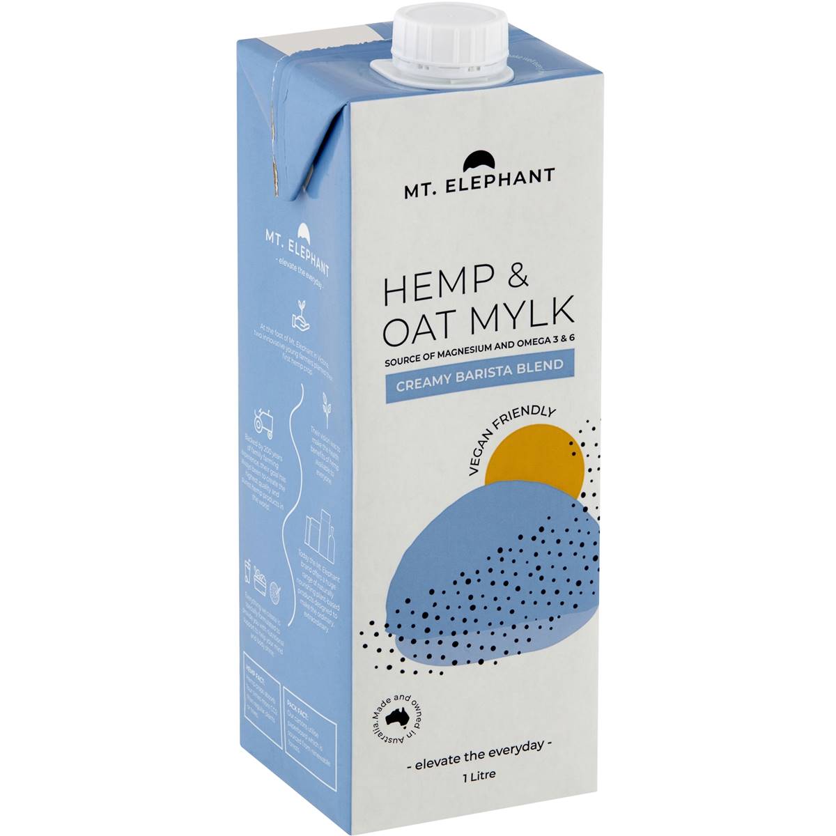 Mt Elephant Creamy Barista Blend Hemp & Oat Mylk 1l Woolworths