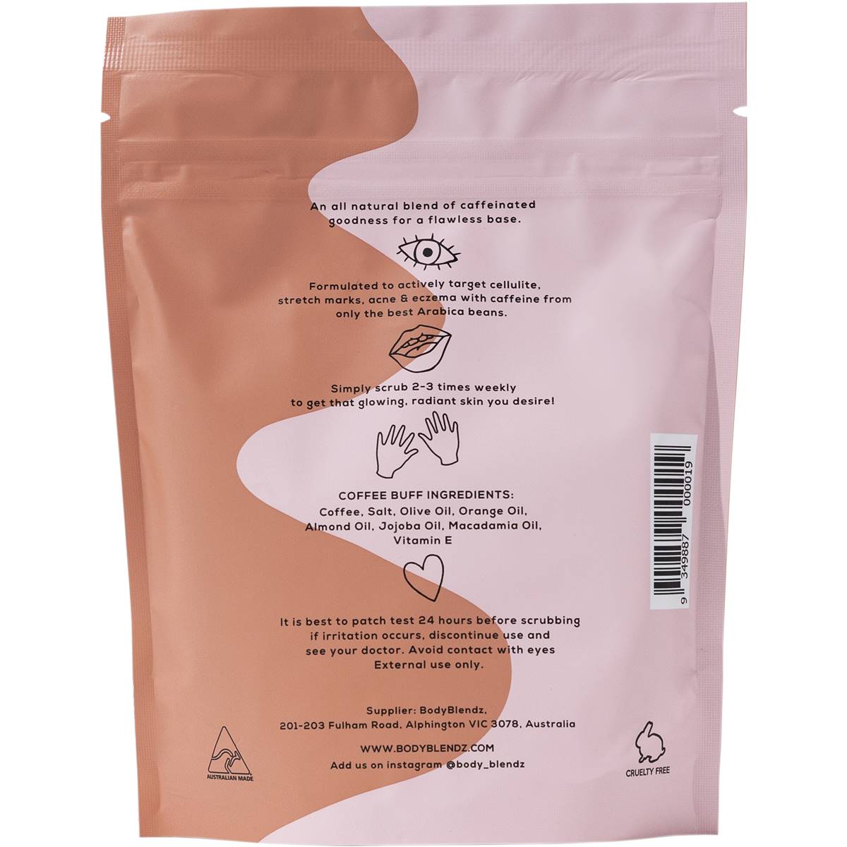 Body Blendz Coffee Buff Coffee Scrub 200g Woolworths