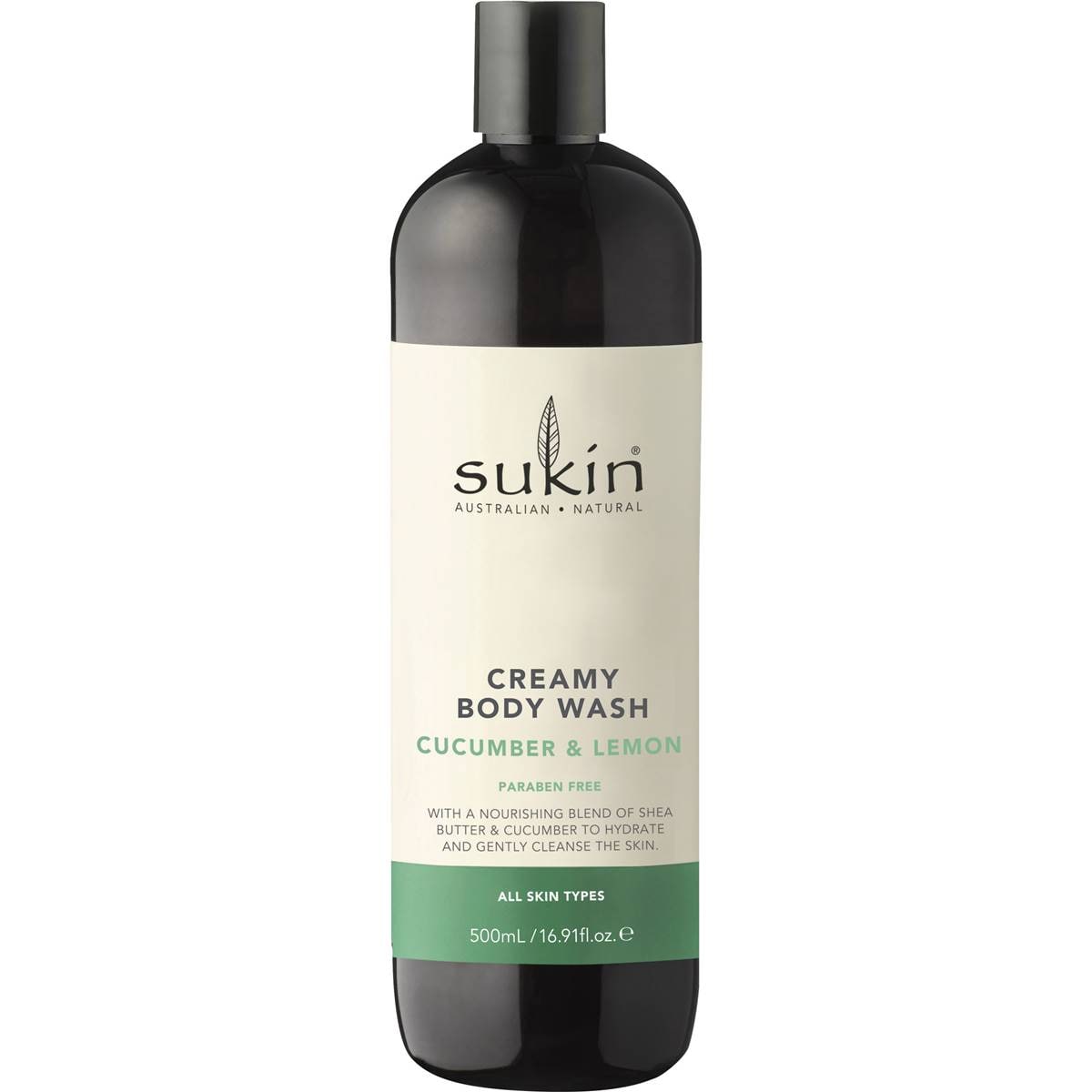 Sukin Creamy Body Wash Cucumber & Lemon 500ml Woolworths