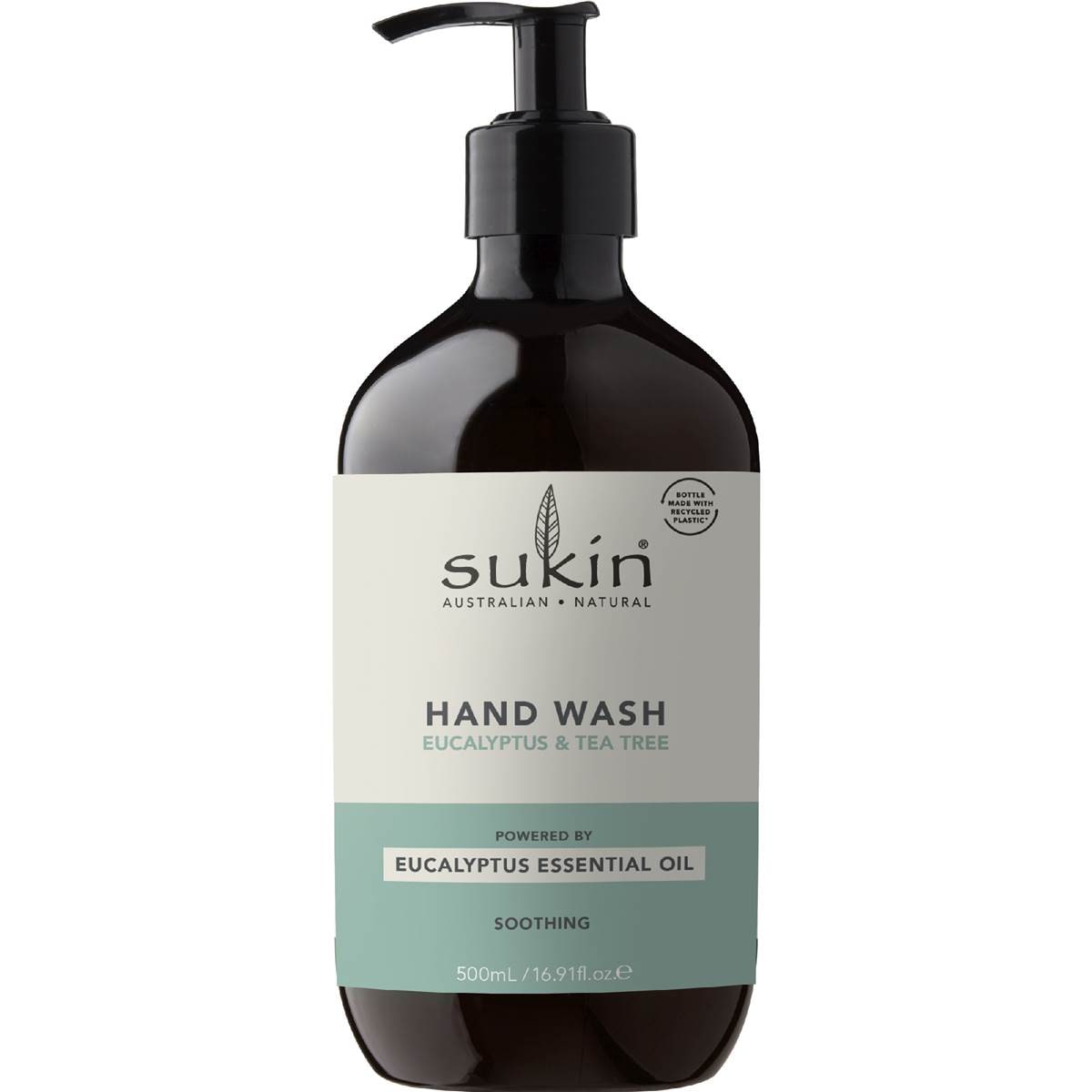 Sukin Cleansing Hand Wash Eucalyptus & Tea Tree Pump 500mL