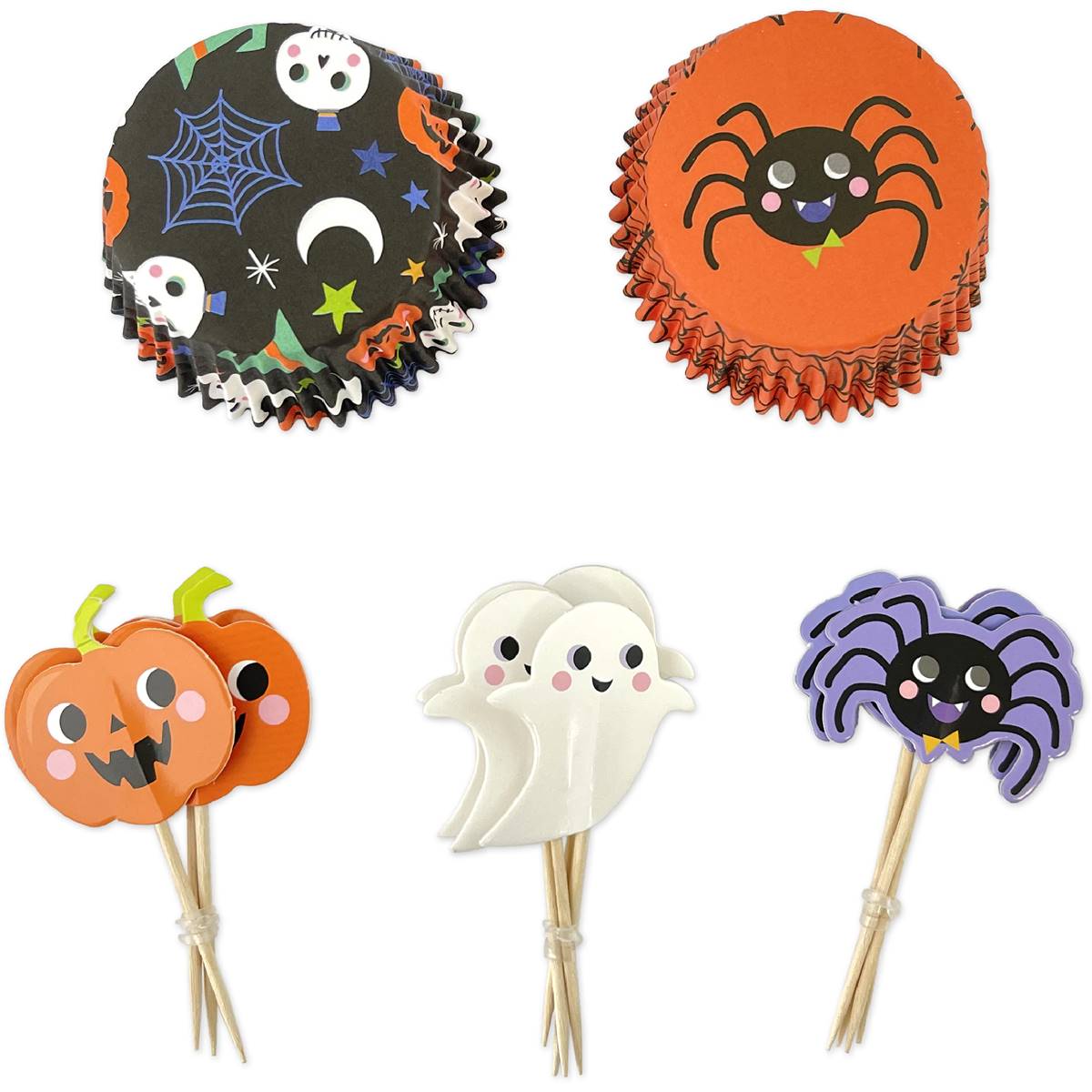 Halloween Trick Or Treat Cupcake Cases & Topper Set 12 Pack | Woolworths