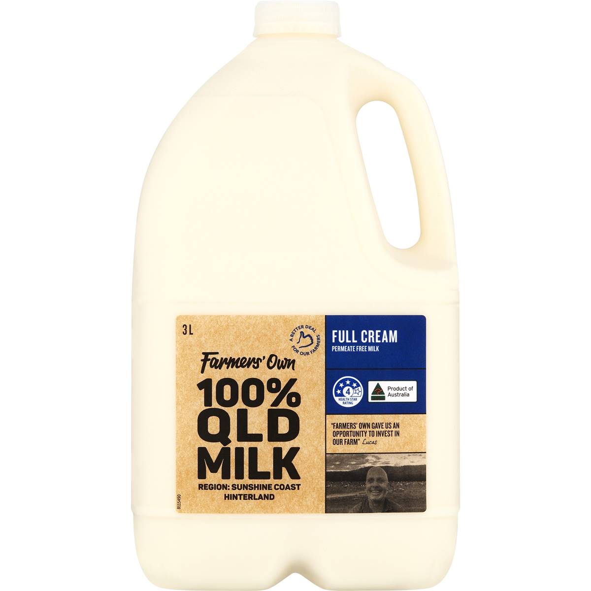 Farmers Own Full Cream Milk 3l | Woolworths