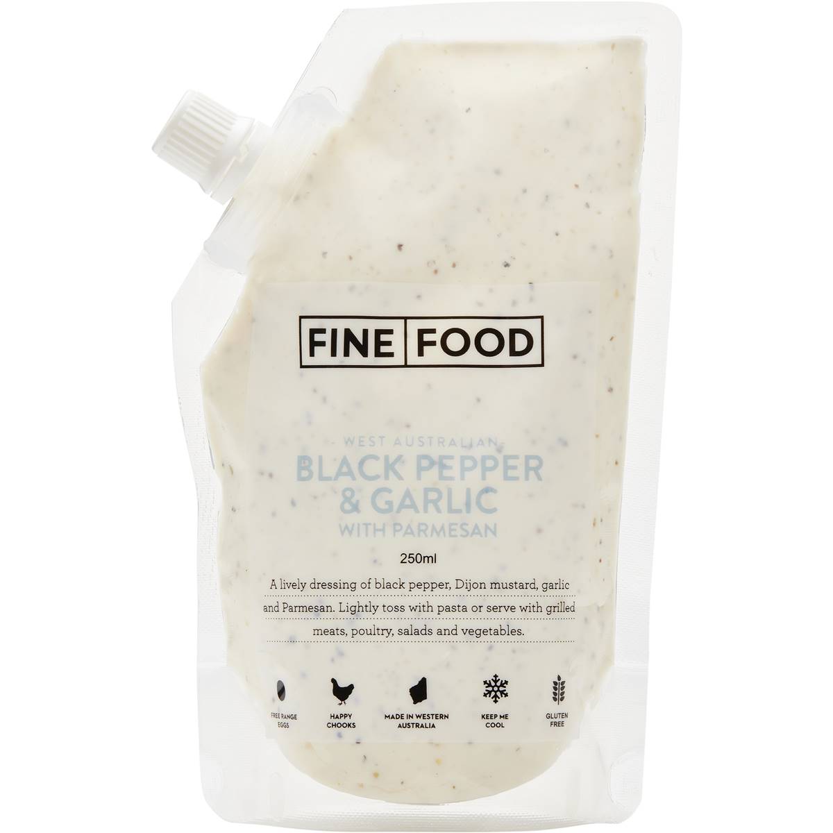 Fine Food Salad Dressing Cracked Pepper & Garlic