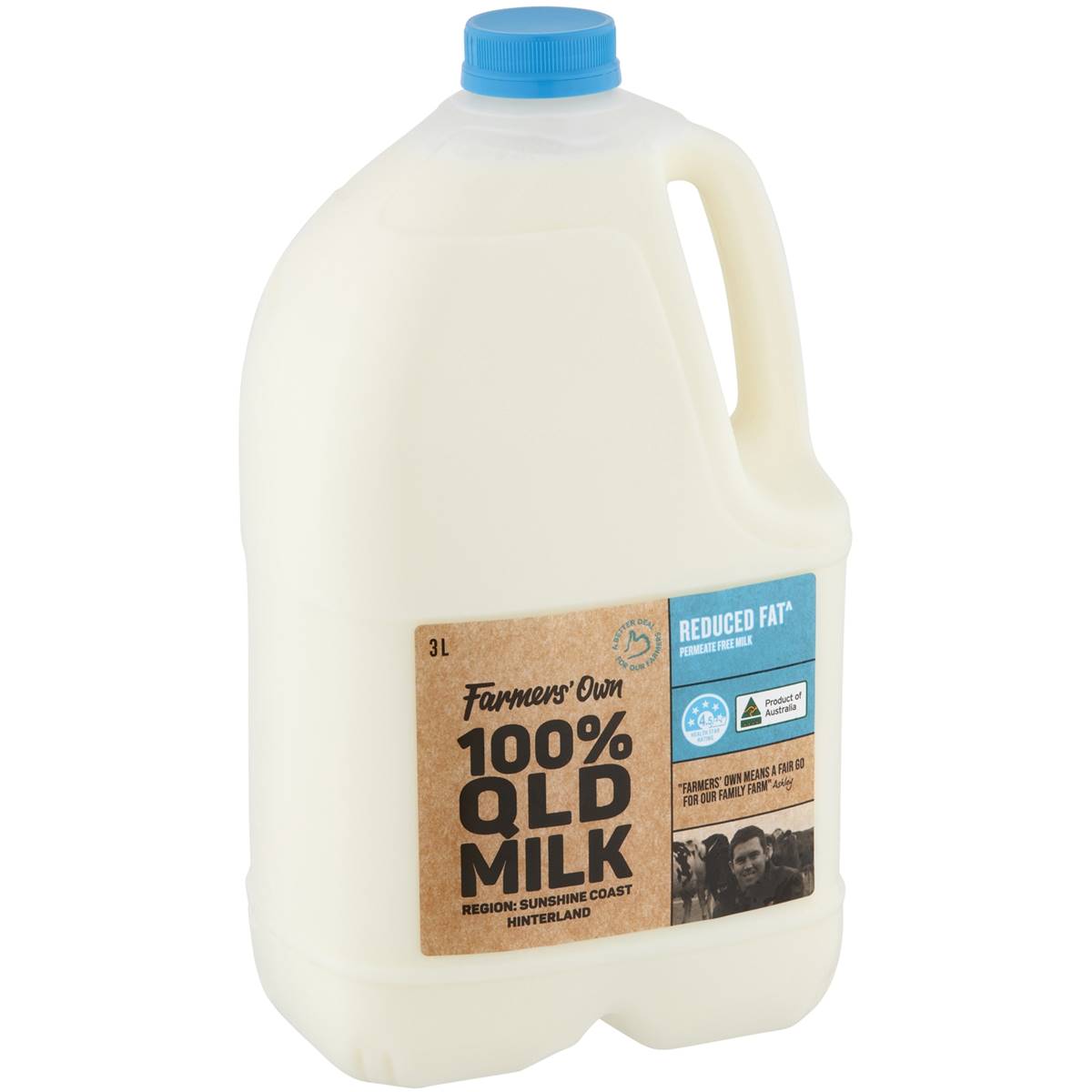 Farmers Own Reduced Fat Milk 3l Woolworths