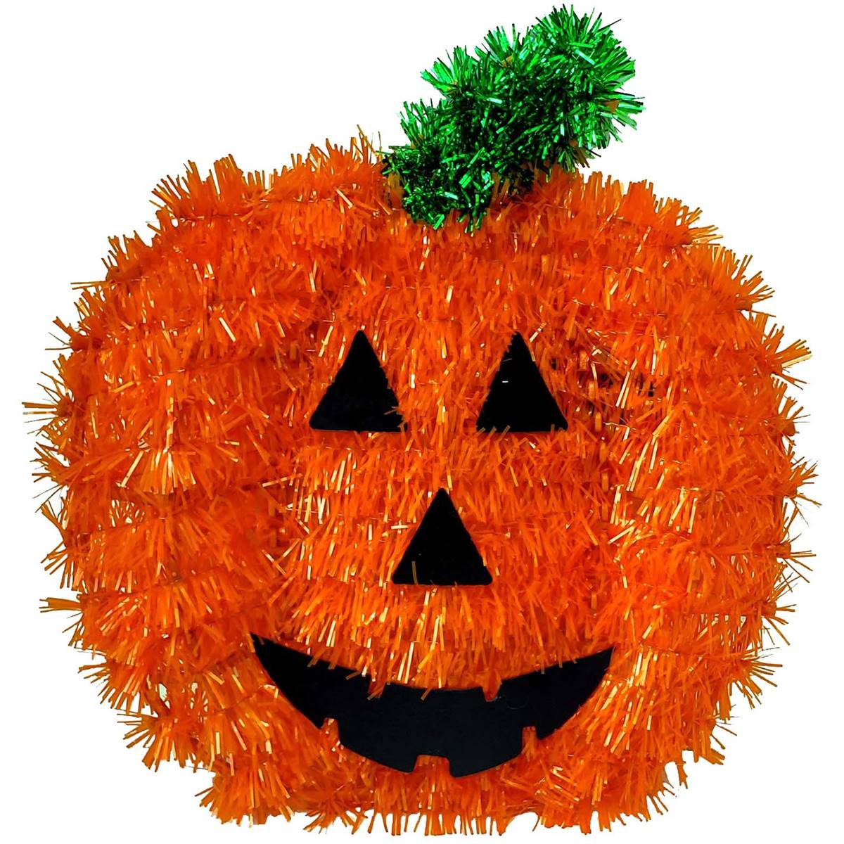Halloween 2d Tinsel Sign Pumpkin Each Woolworths