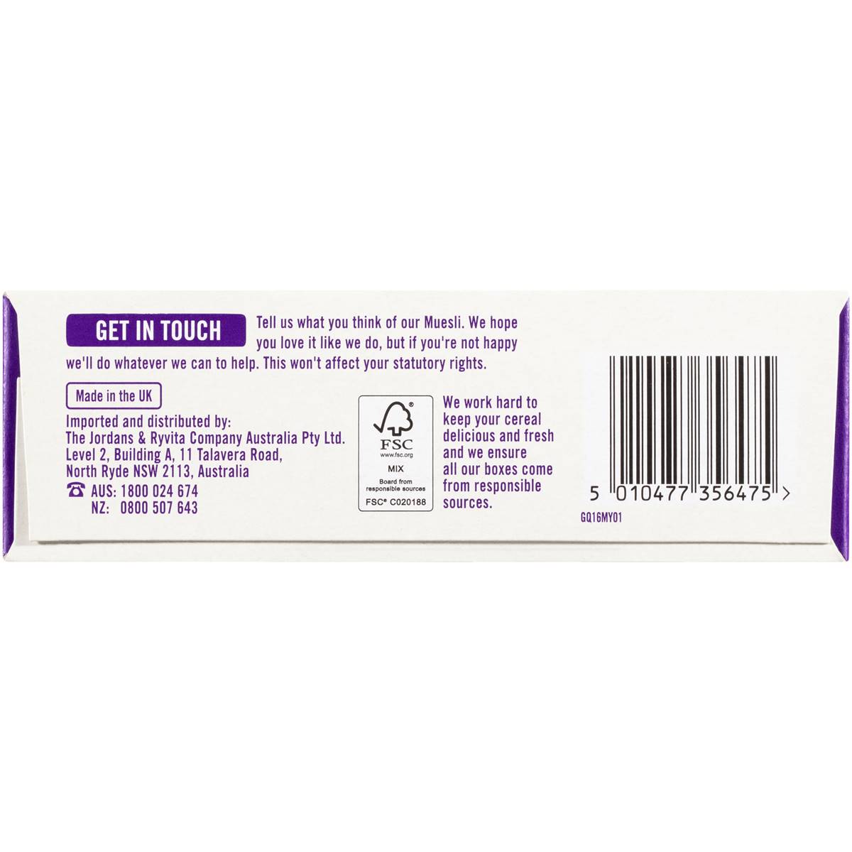 Jordans Fruit & Nut Muesli 600g Woolworths