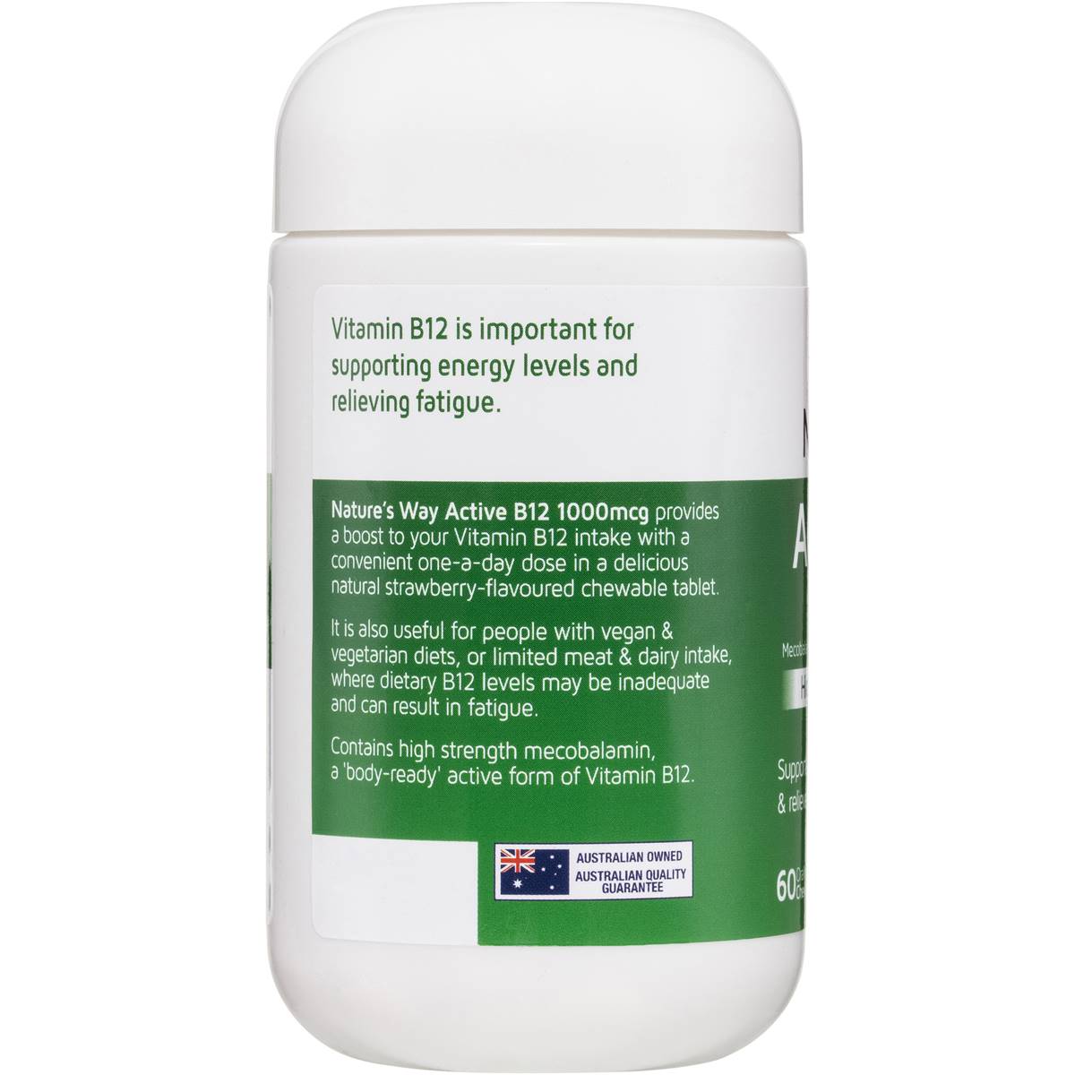 Nature's Way Active B12 Tablets 60 Pack | Woolworths