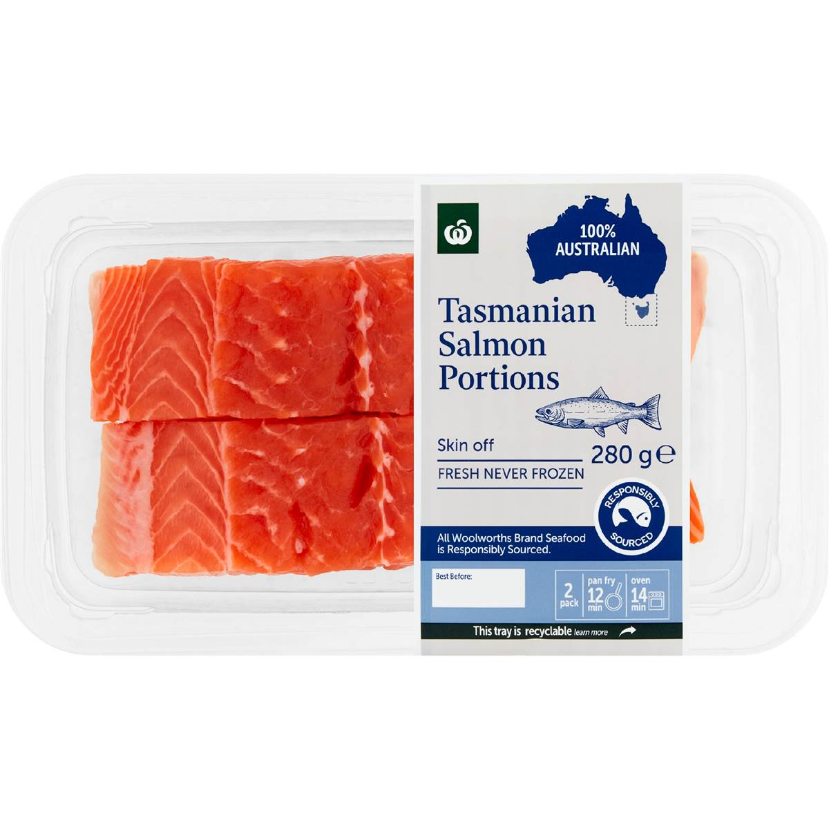 Woolworths Salmon Portions Skin Off 2 Pack Woolworths