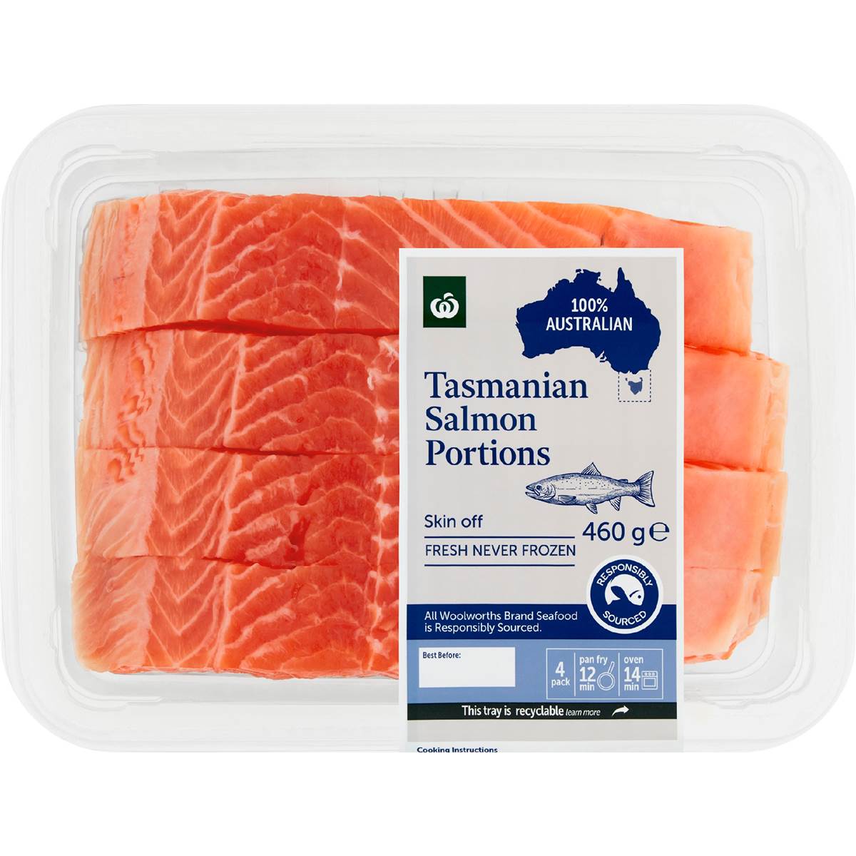 Woolworths Salmon Portions Skin Off 4 Pack Woolworths