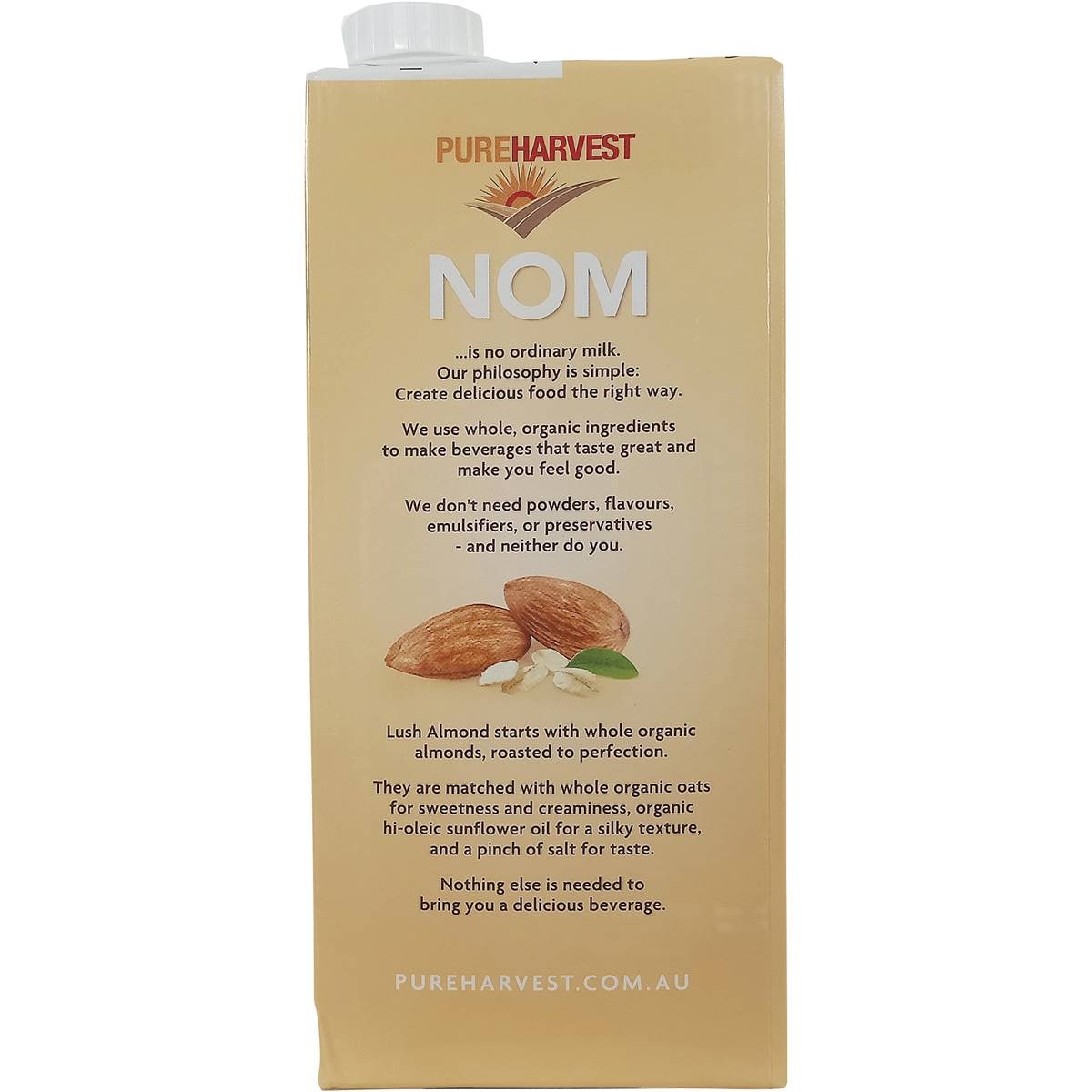 Pure Harvest Nom Lush Almond Barista Oat Milk With Almonds 1l Woolworths