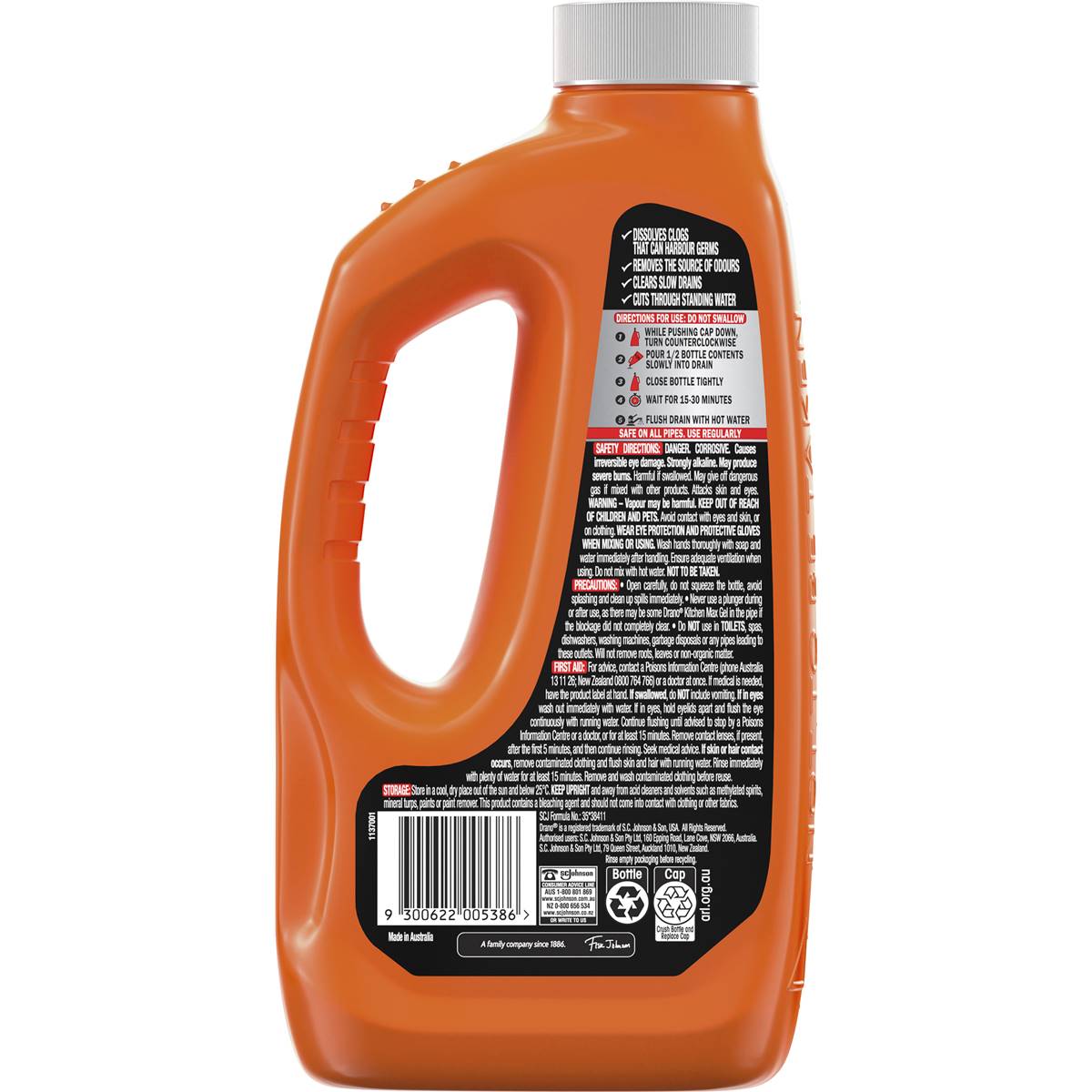 Drano Kitchen Max Gel Drain Cleaner 770ml Woolworths