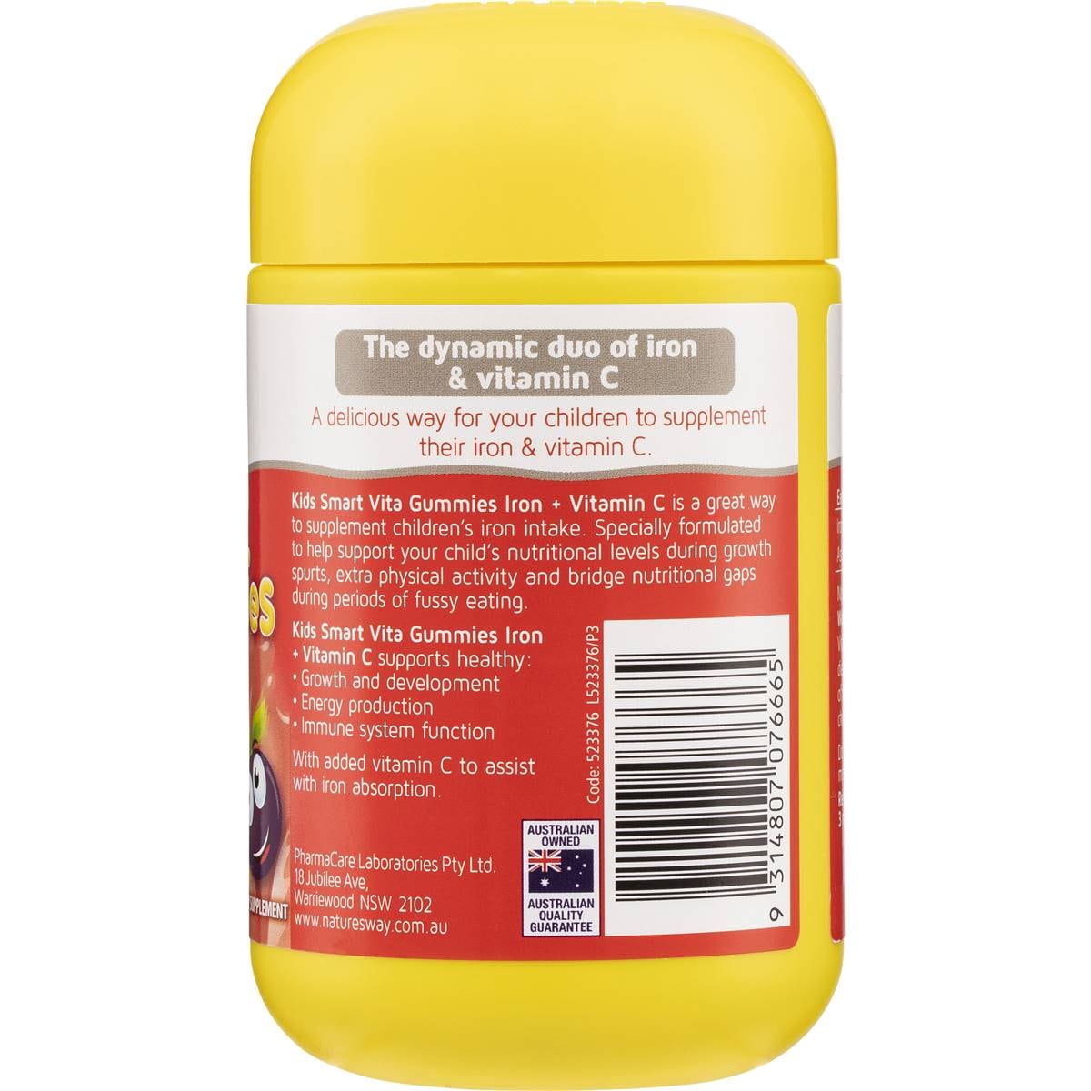 Nature's Way Kids Smart Vita Gummies Iron + Vitamin C 60 Pack Woolworths