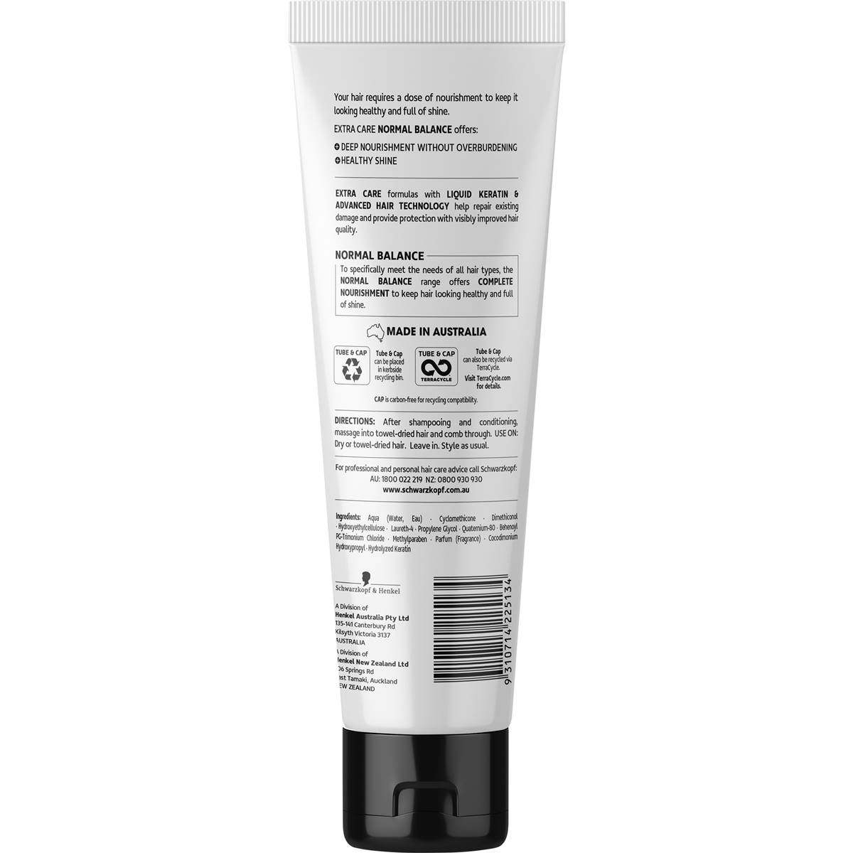 Schwarzkopf Extra Care Normal Balance Nourishing Treatment 150ml ...