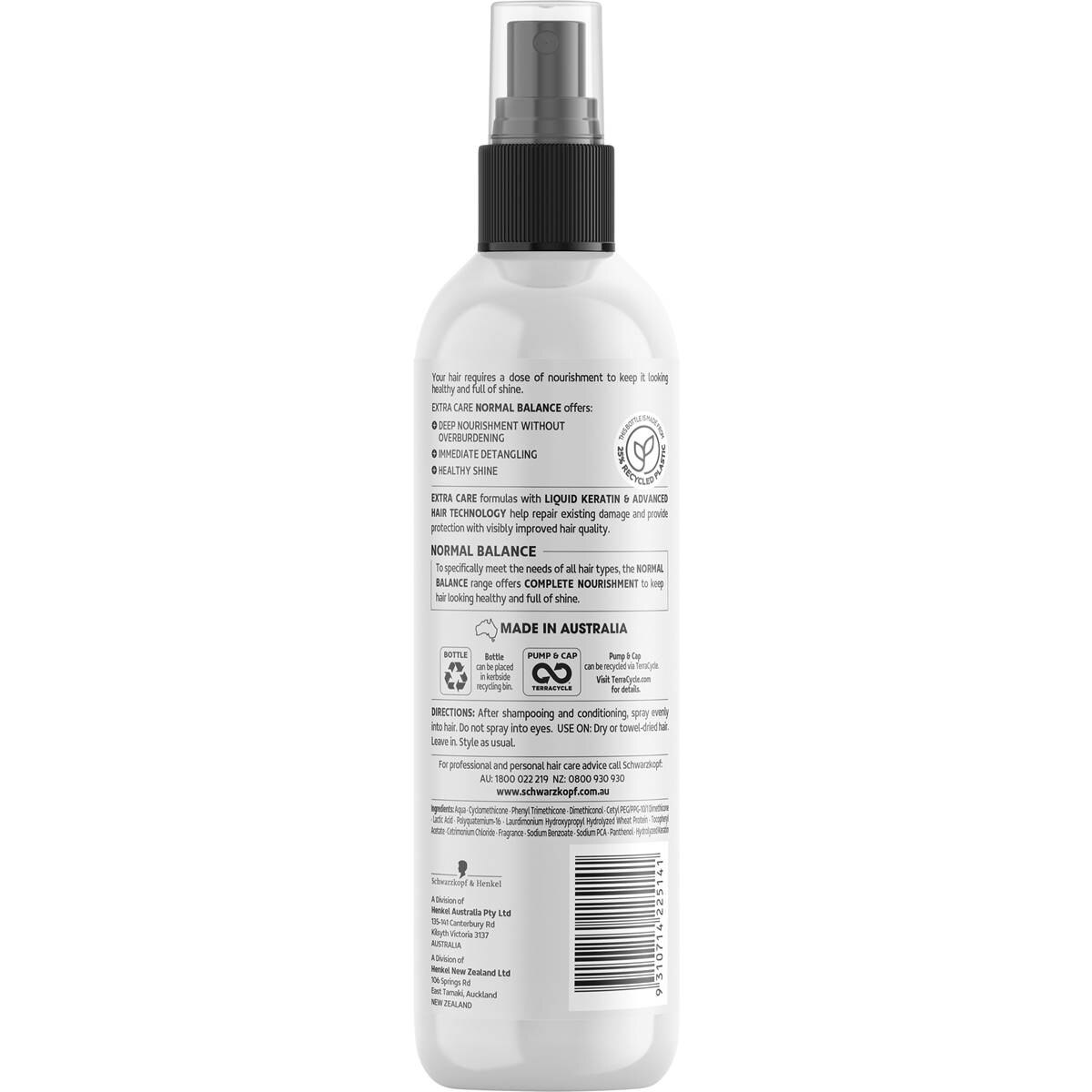 Schwarzkopf Extra Care Normal Balance Nourishing Repair Conditioner 