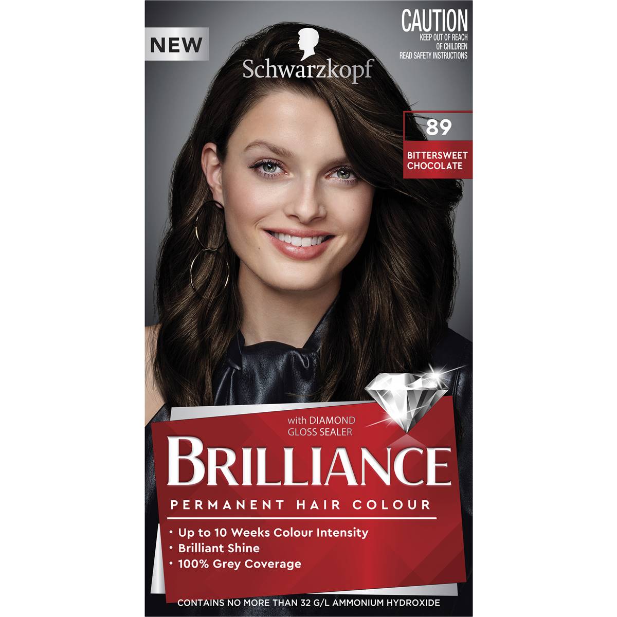 Schwarzkopf Brilliance 89 Bitter Sweet Chocolate Permanent Colour Each