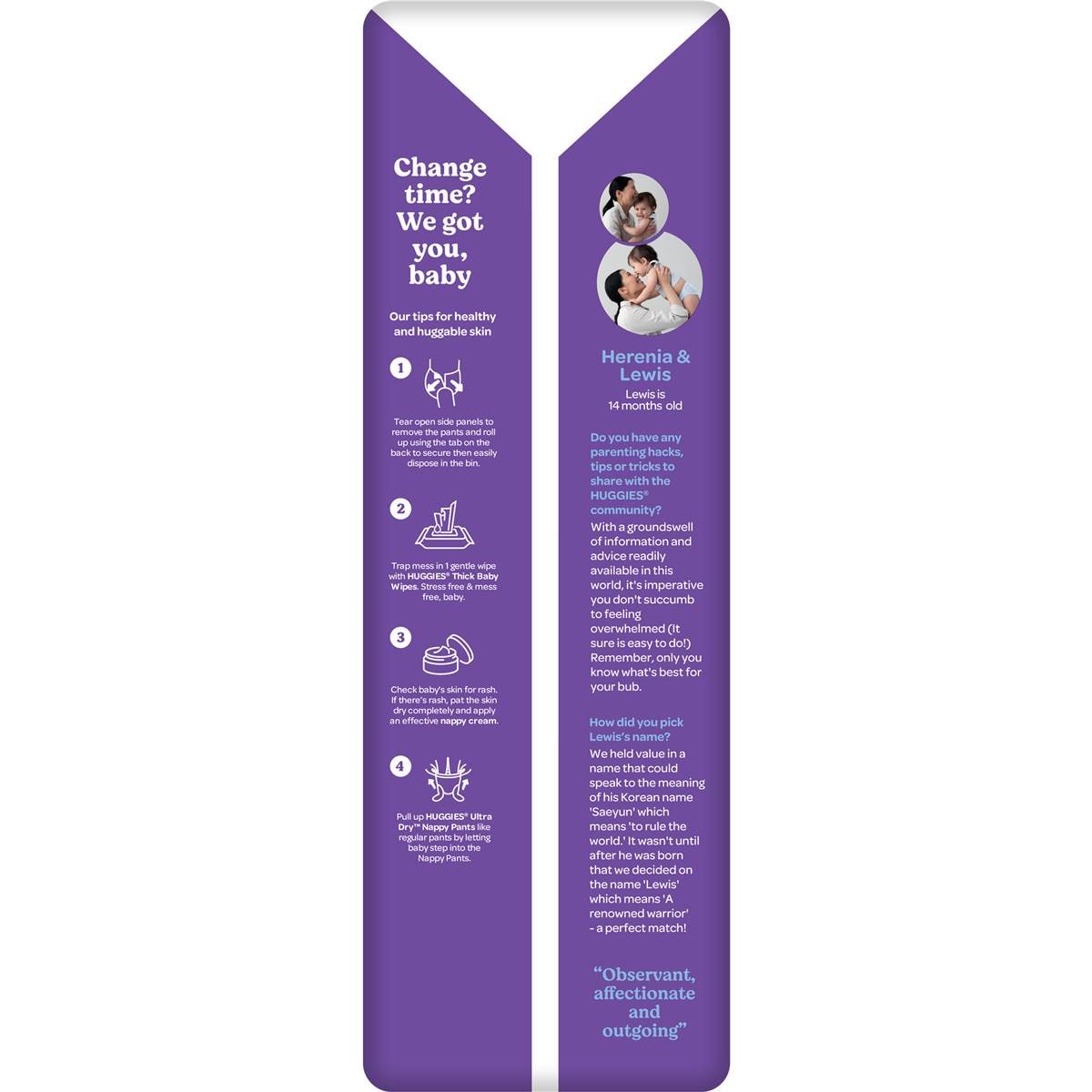 Huggies Ultra Dry Nappy Pants Boys Size 4 (914kg) 62 Pack Woolworths