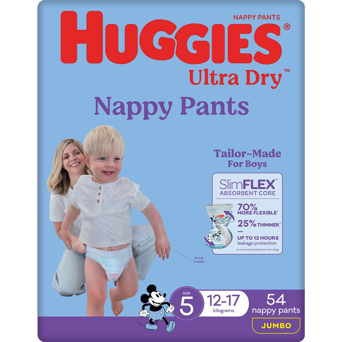 Huggies Ultra Dry Nappy Pants Boys Size 5 (1217kg) 54 Pack Woolworths