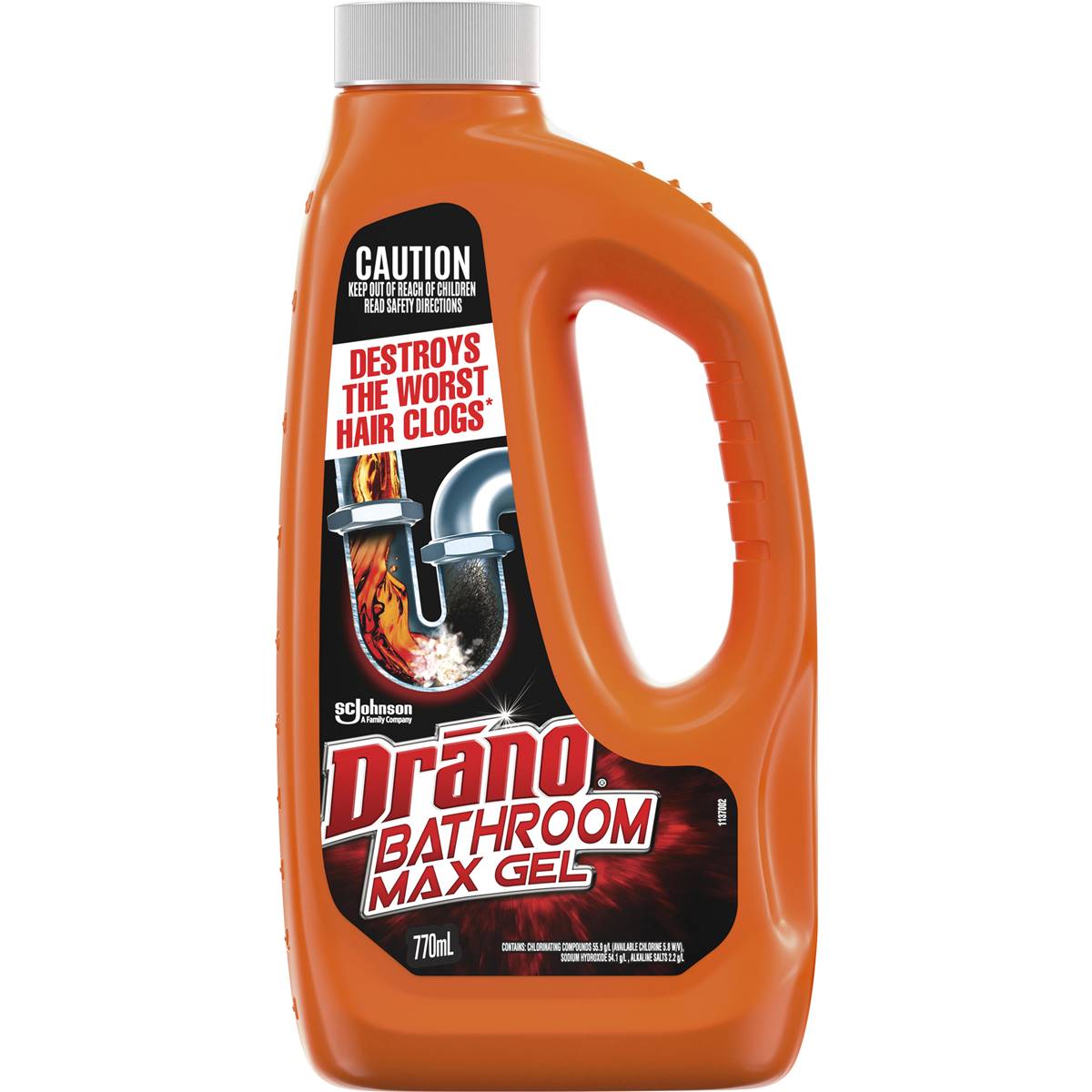 Drano Bathroom Max Gel Drain Cleaner Drain Cleaner 770mL