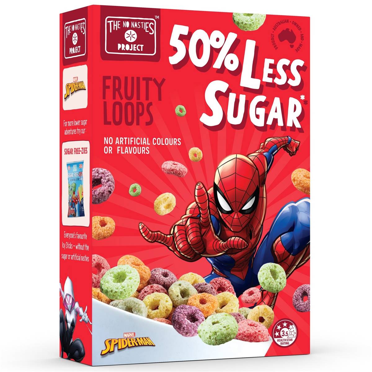 No Nasties Fruity 50% Less Sugar Fruity Loops Cereal 285g is not