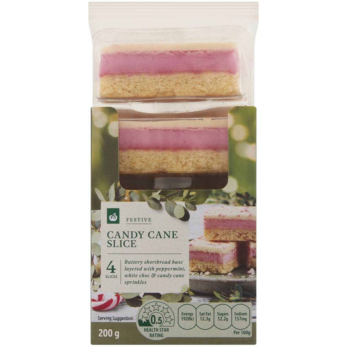 Woolworths Candy Cane Slice 4 Pack Woolworths