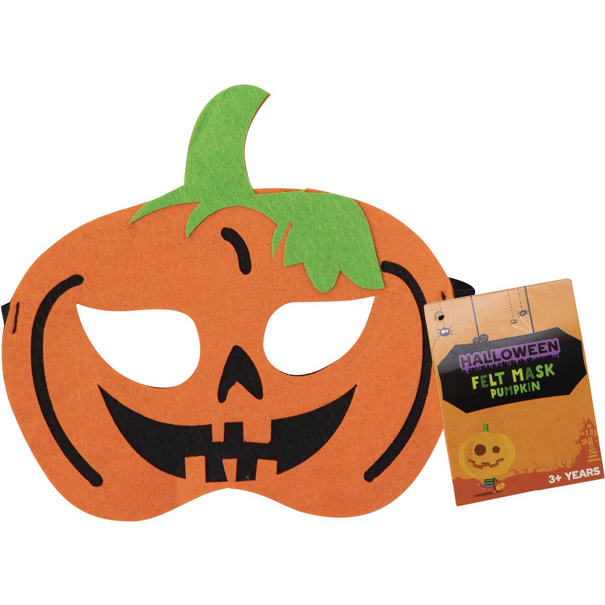 Halloween Kids Felt Mask Pumpkin Each | Woolworths