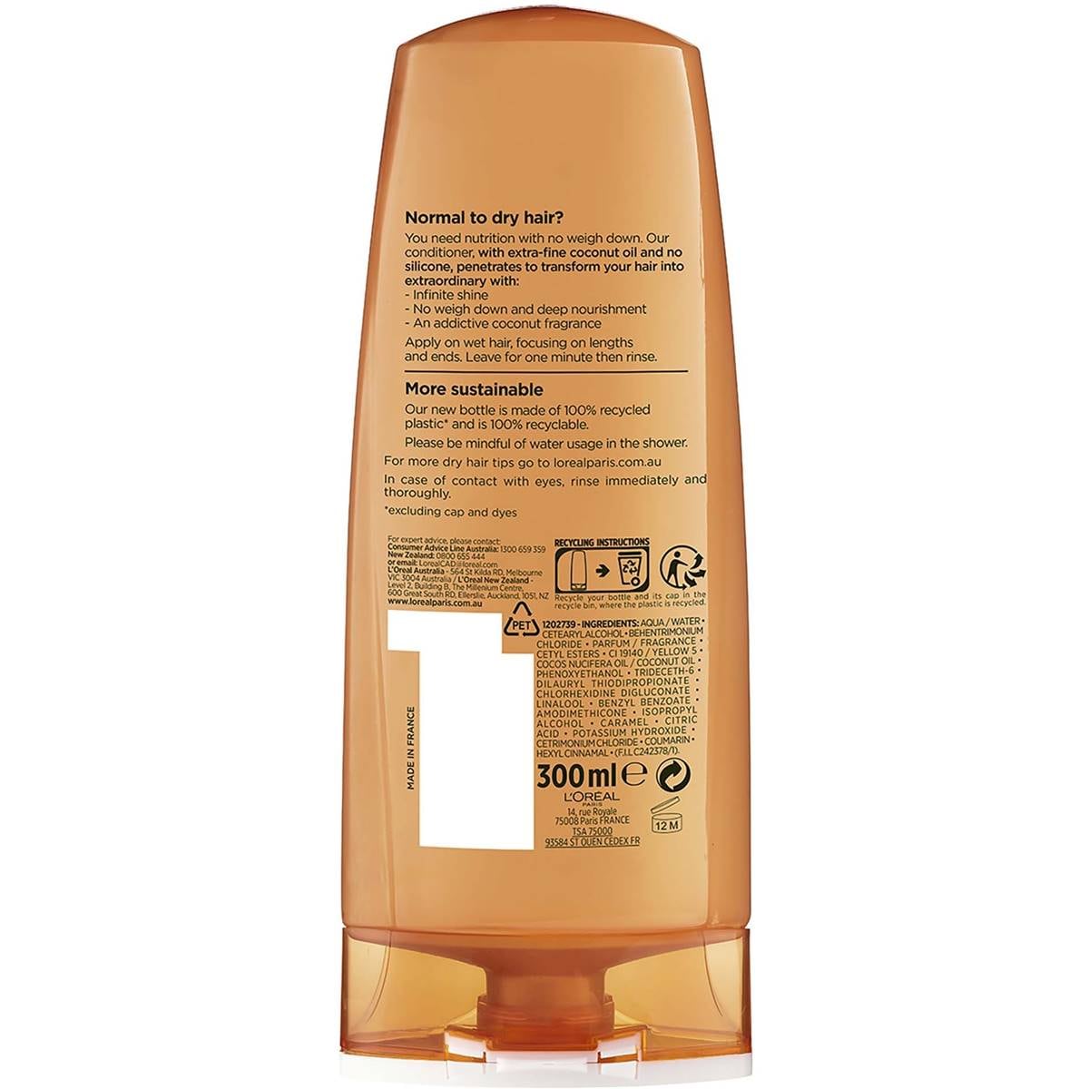 L'oreal Elvive Extraordinary Oil Coconut Conditioner 300ml Woolworths