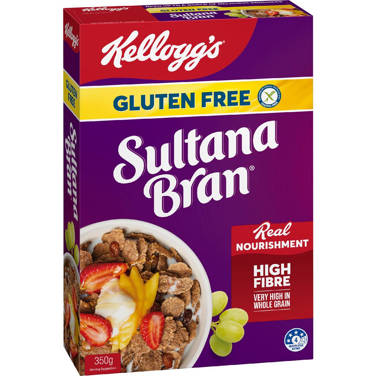 Kellogg s Sultana Bran Gluten Free Breakfast Cereal 350g Woolworths