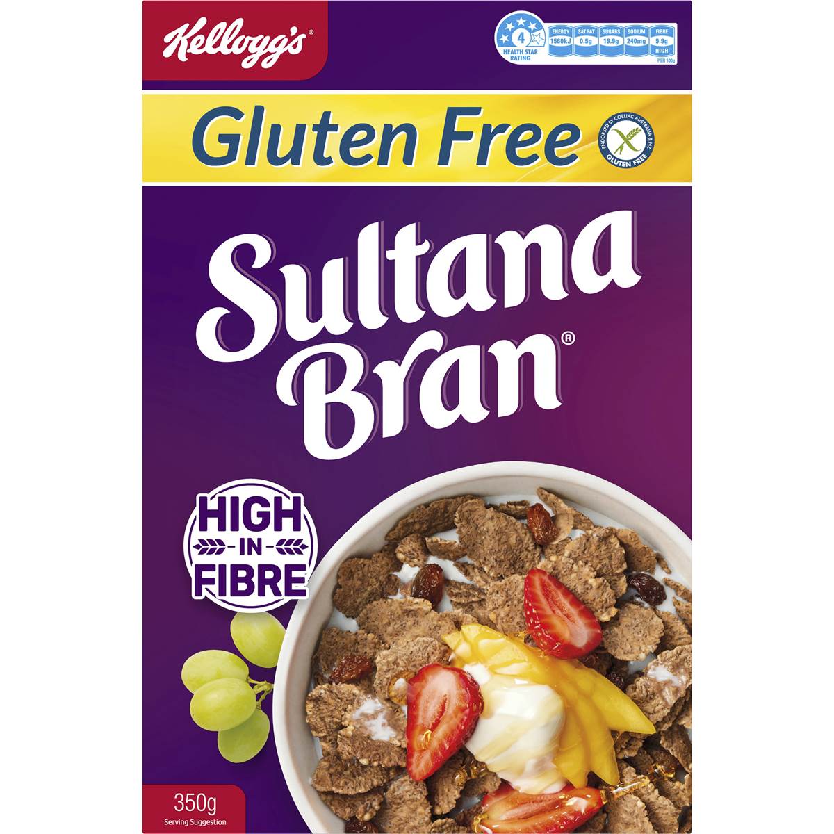 Kellogg's Sultana Bran Gluten Free Breakfast Cereal 350g | Woolworths 