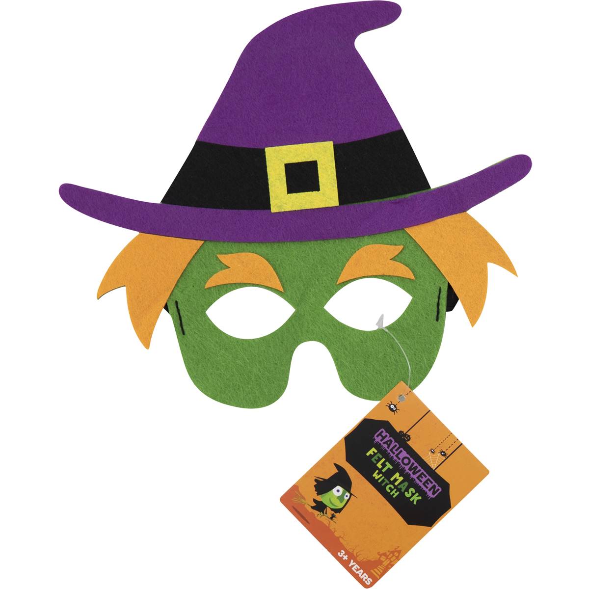 Halloween Kids Felt Mask Witch Each | Woolworths