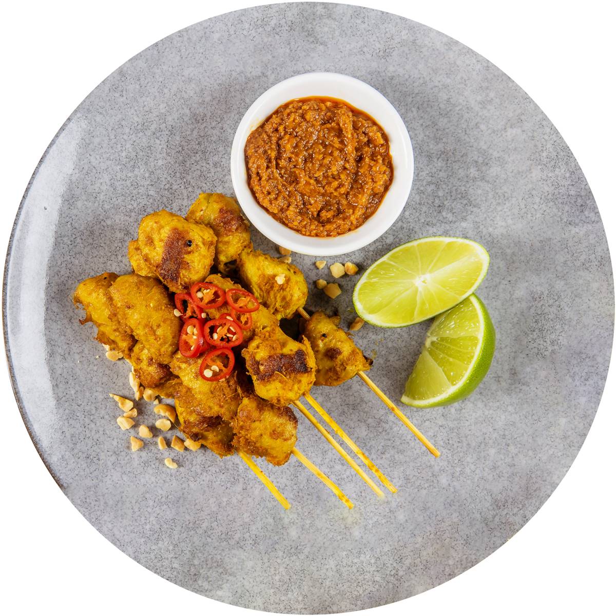 Plant Asia Chicken Skewers With Satay Sauce 300g Woolworths