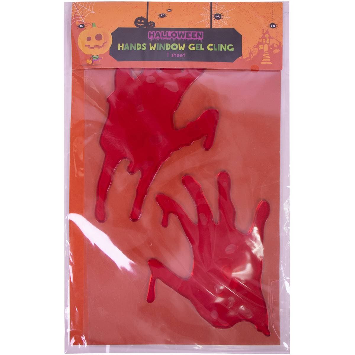 Halloween Window Hands Gel Cling Sheet Each Woolworths