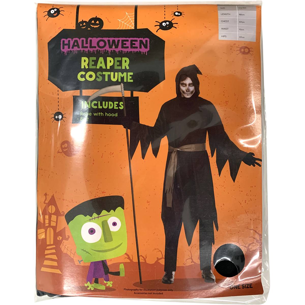 Halloween Costume Adult Reaper Each Woolworths