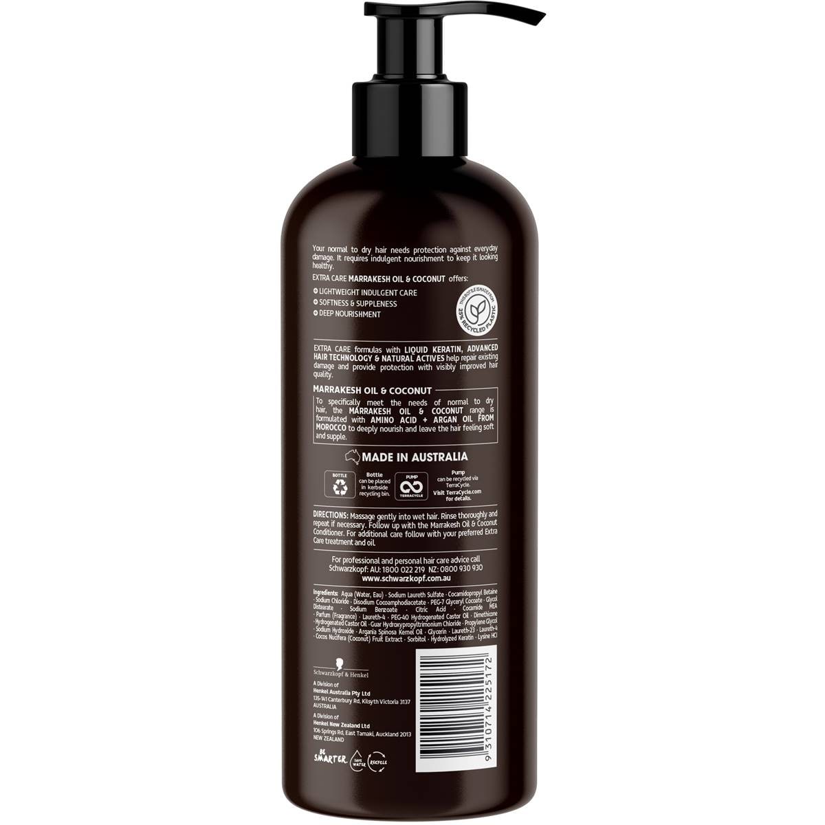 Schwarzkopf Extra Care Marrakesh Oil & Coconut Replenishing Shampoo