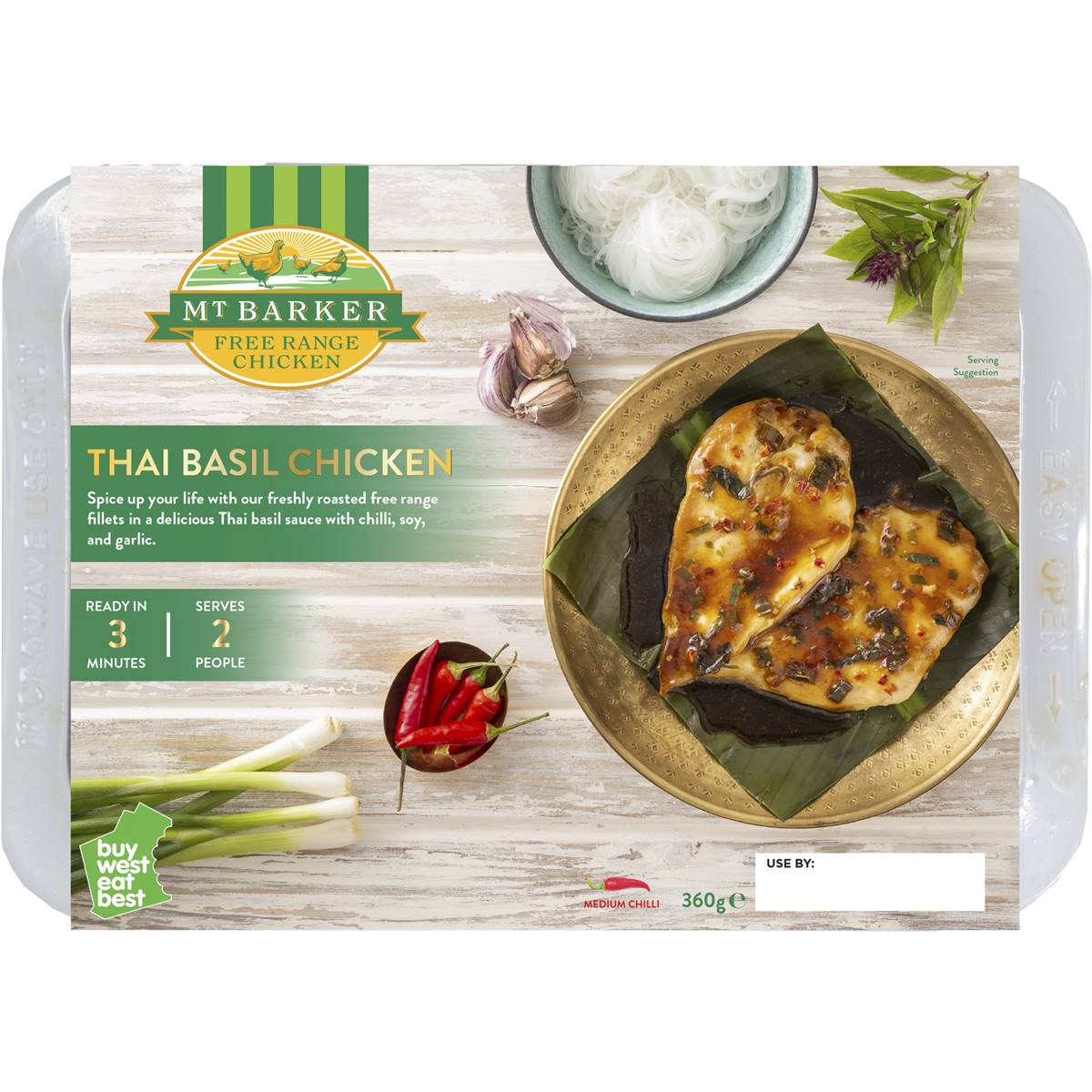 Mt Barker Thai Basil Chicken Chilled Meal 360g Woolworths