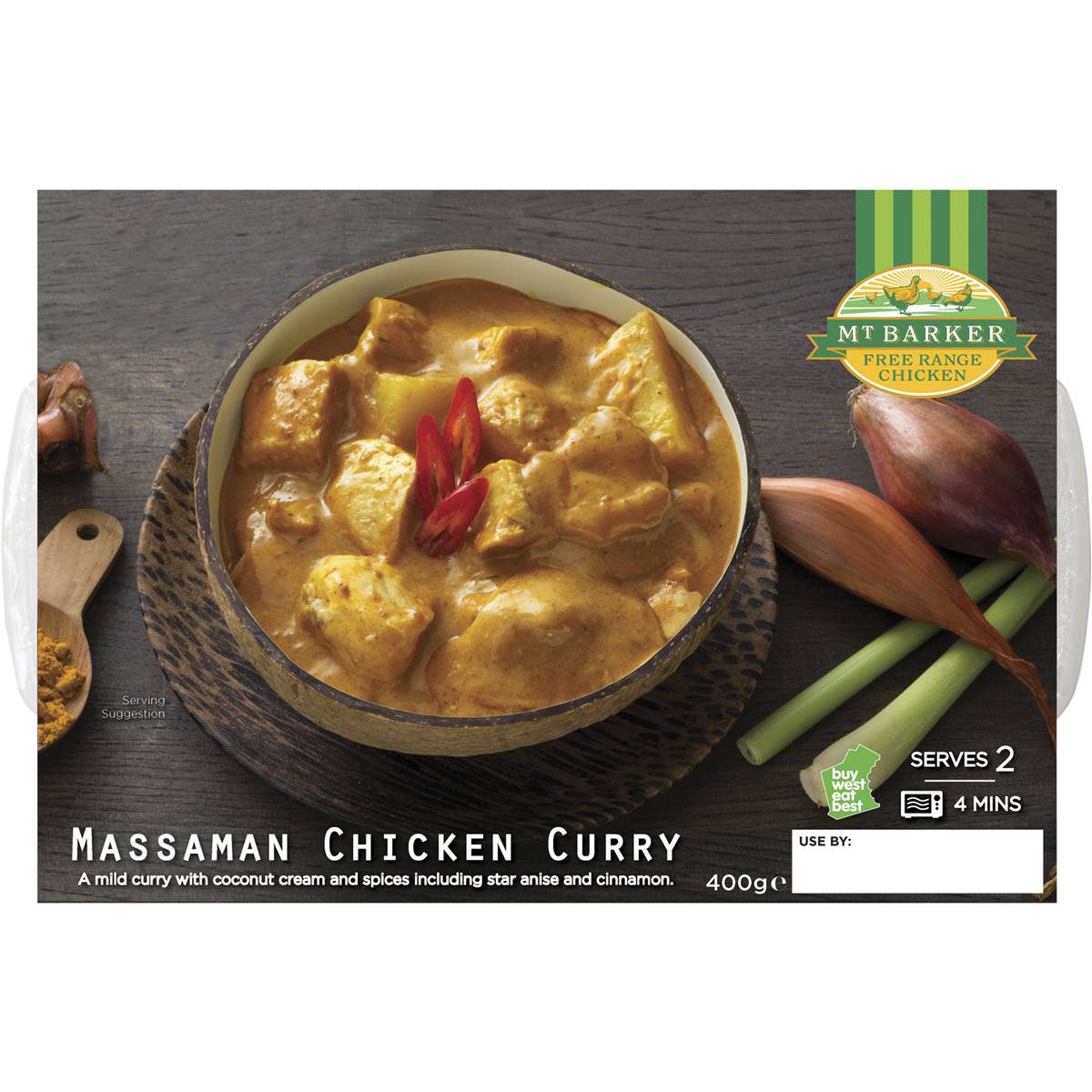 Mt Barker Massaman Chicken Curry Chilled Meal 400g Woolworths
