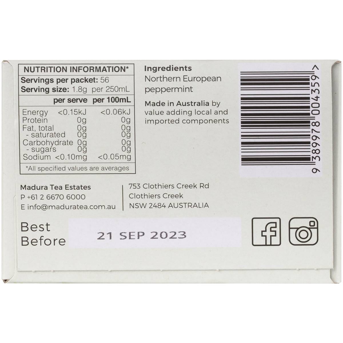 Madura Leaves Of Peppermint Leaf Tea 100g Woolworths