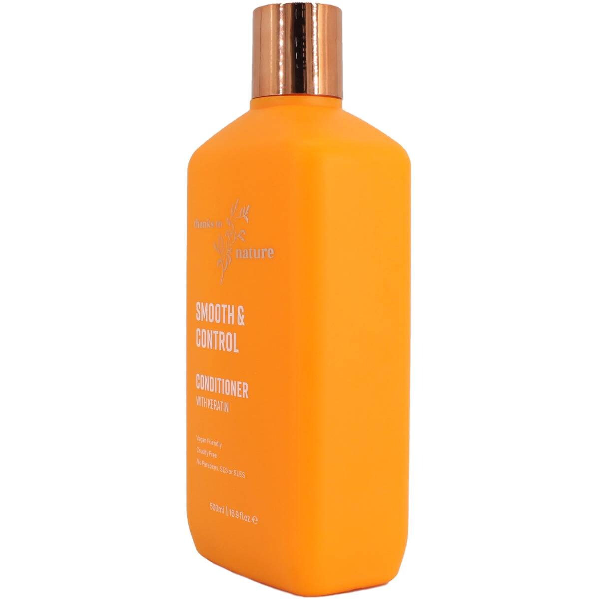 Thanks To Nature Smooth & Control Conditioner With Keratin 500ml Woolworths