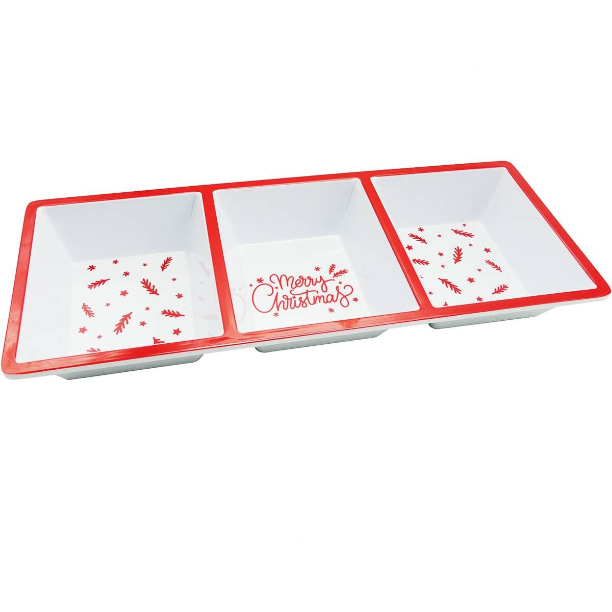 Christmas 3 Section Serving Platter Each Woolworths