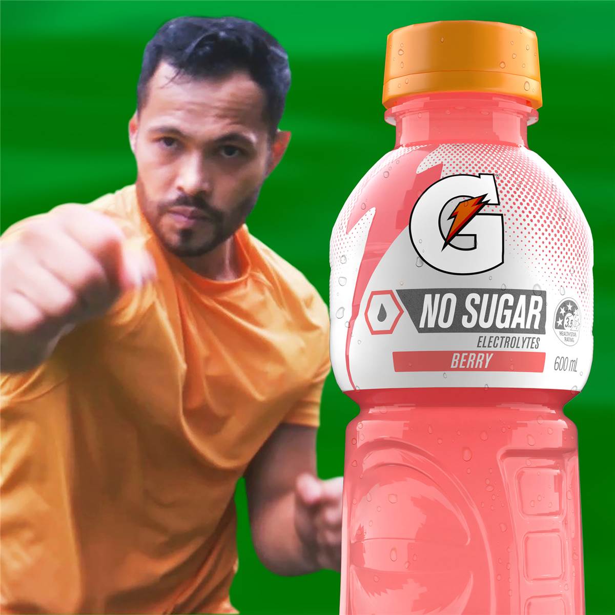 Gatorade Sports Drinks Sugar Free Berry Electrolyte Hydration Bottle