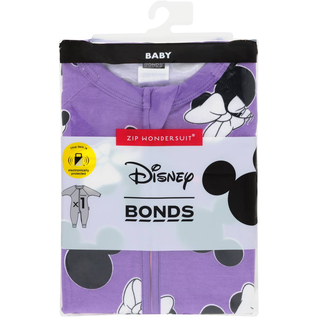 Bonds Zip Wondersuit Disney Mickey Purple Size 1