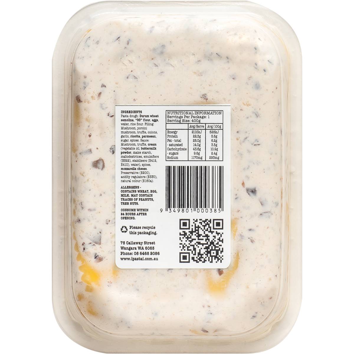 I Pastai Fresh Ravioli Mushroom & Truffle 400g Woolworths