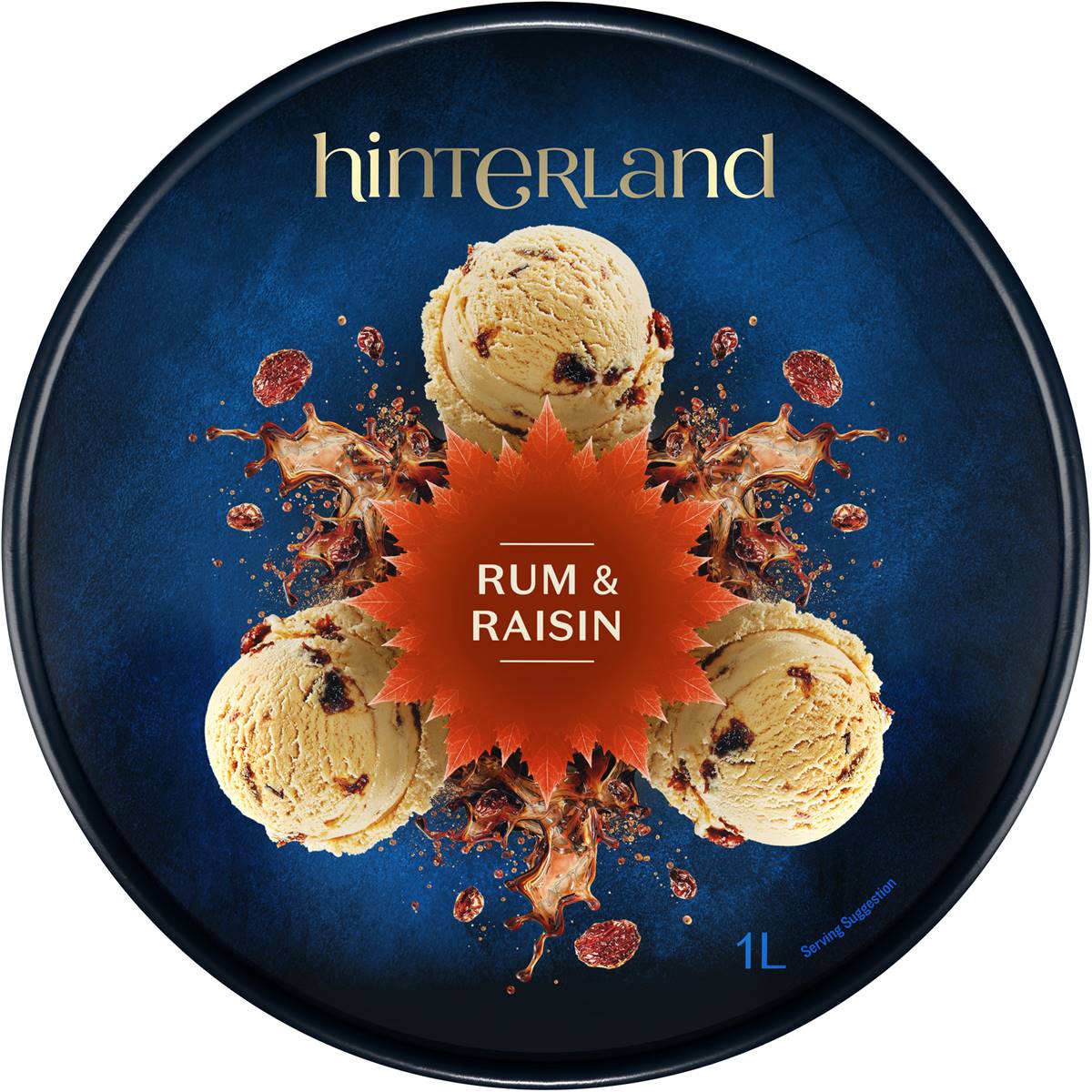 Hinterland Rum & Raisin Ice Cream 1l Woolworths