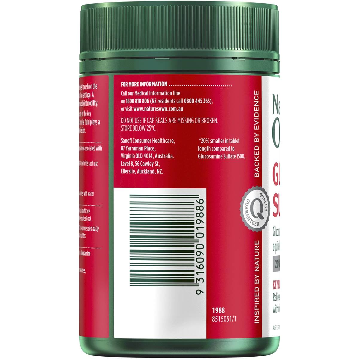 Nature's Own Glucosamine Sulfate Tablets Joint Health Supplement 240