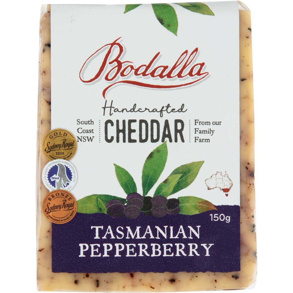 Bodalla Tasmanian Pepperberry Cheddar 150g Woolworths