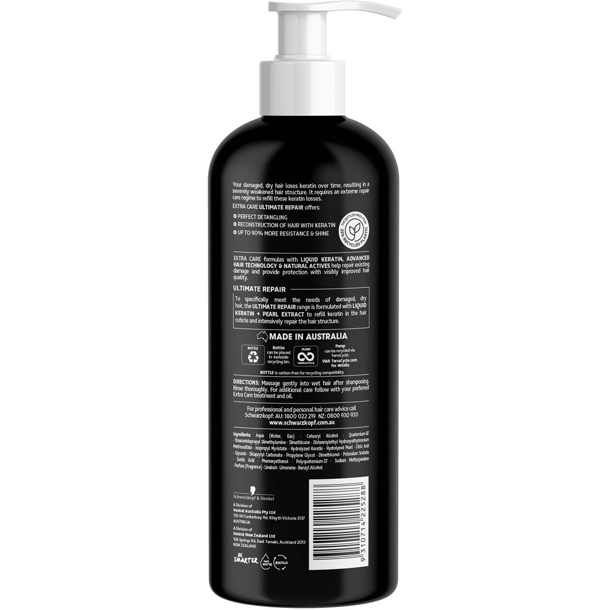 Schwarzkopf Extra Care Ultimate Repair Strengthening Conditioner 950ml ...