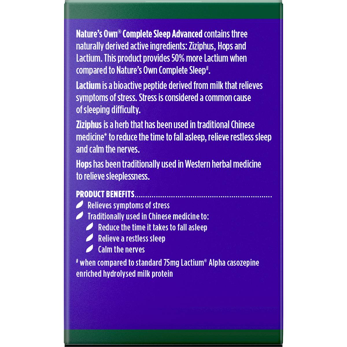 Nature's Own Complete Sleep Advanced Tablets For Stress Relief 30 Pack