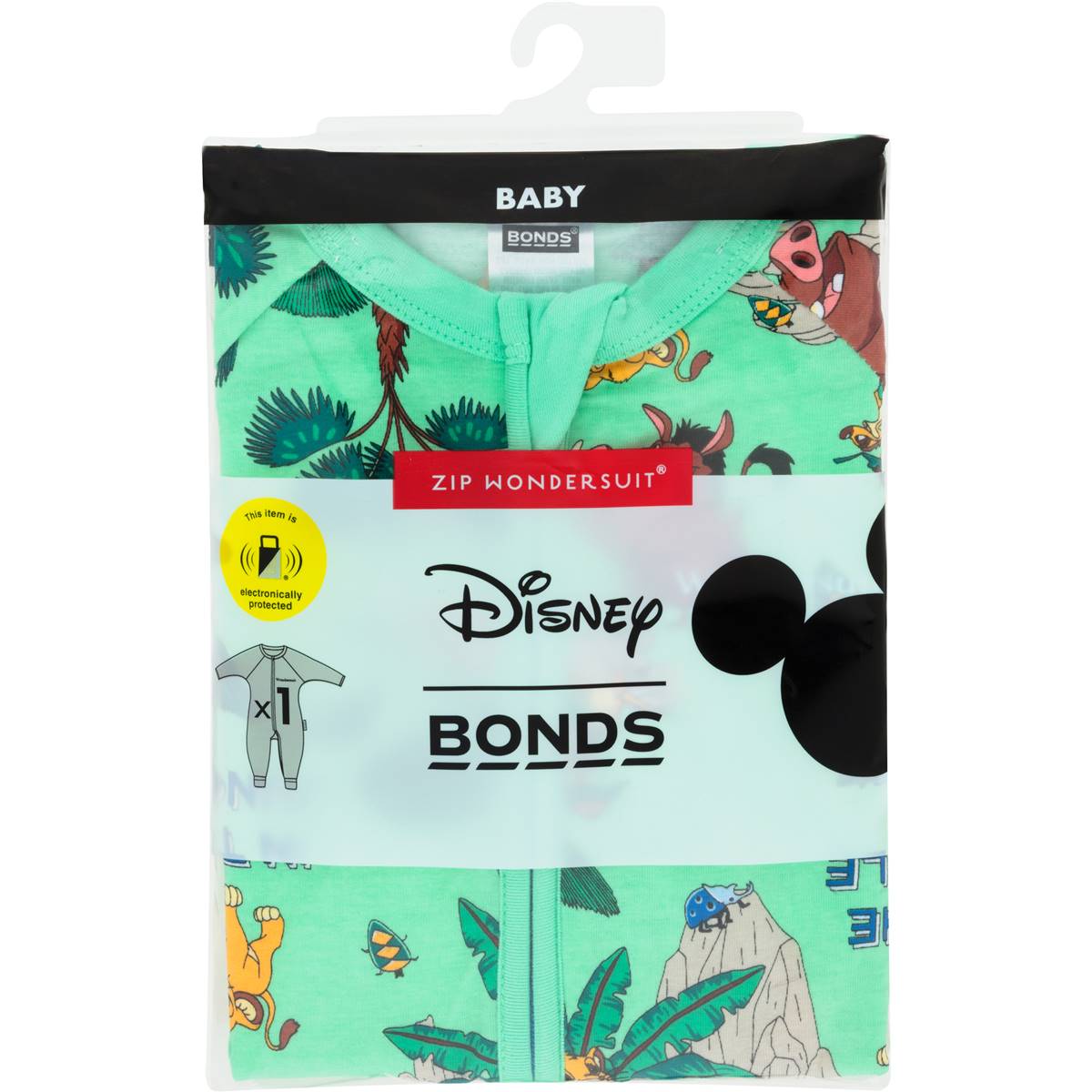 Bonds Zip Wondersuit Disney Lion King Green Size 1