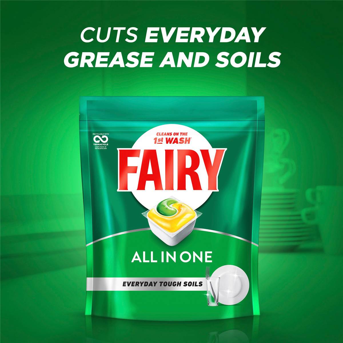 Fairy Original All In One Lemon Automatic Dishwasher Tablets 26 Pack