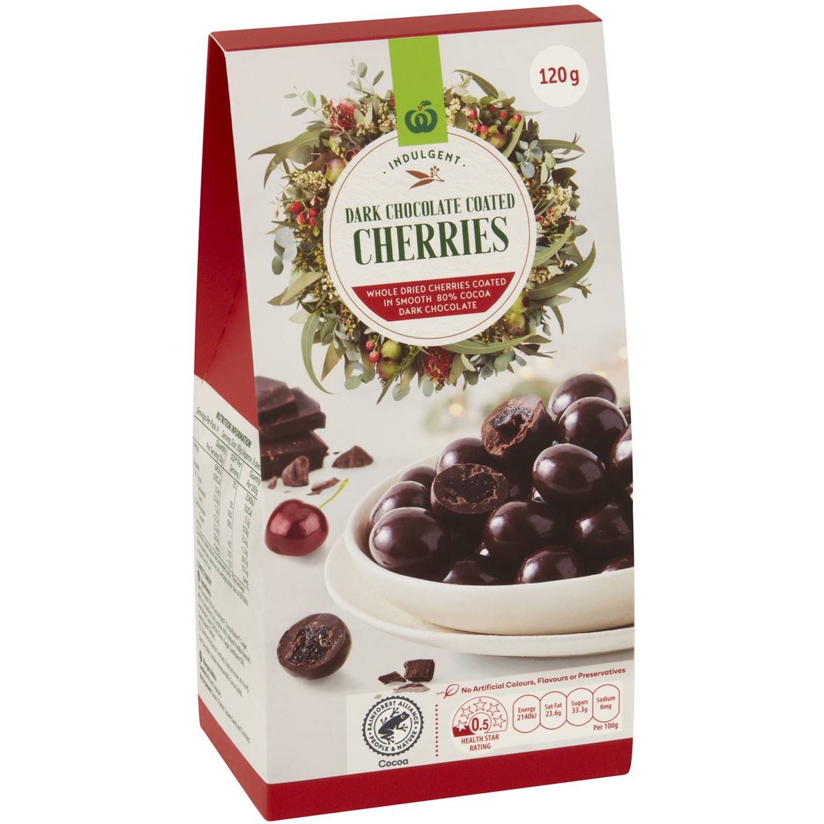 Woolworths Dark Chocolate Cherries 120g Woolworths
