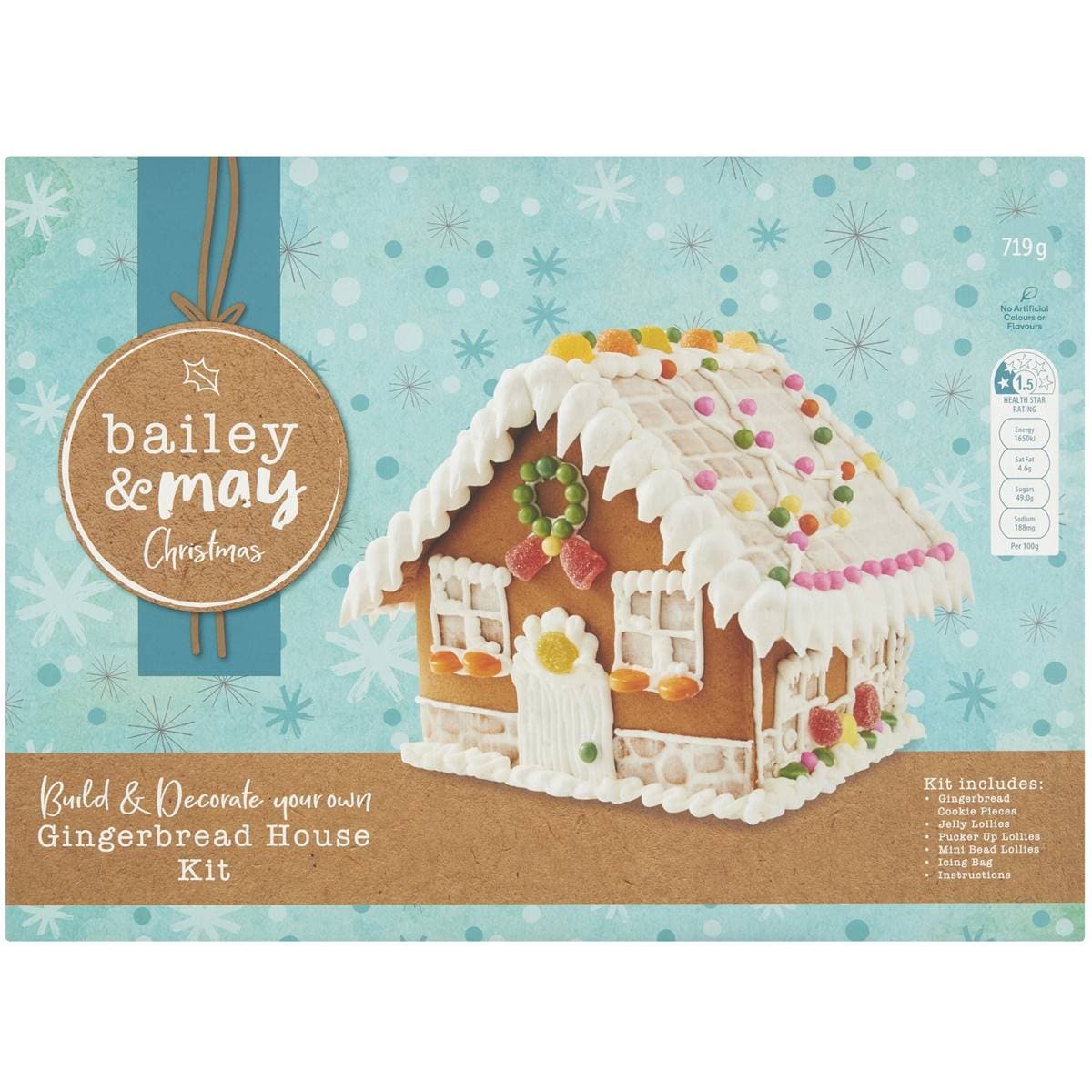 Bailey And May Diy Gingerbread House Kit 719g Woolworths